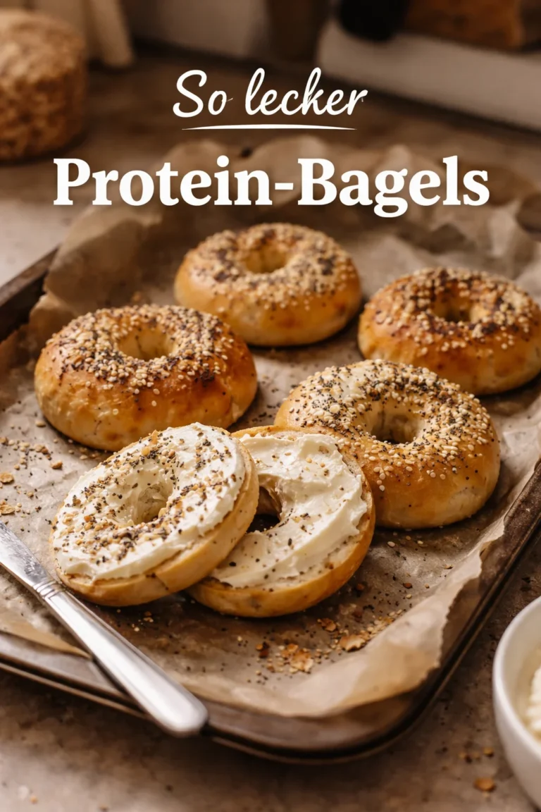 Leckere, eiweißreiche Protein-Bagels aus dem Airfryer für eine gesunde Ernährung.