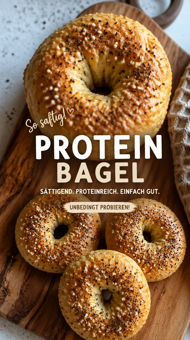 Leckere Protein-Bagel, proteinreich und sättigend für gesunde Ernährung.