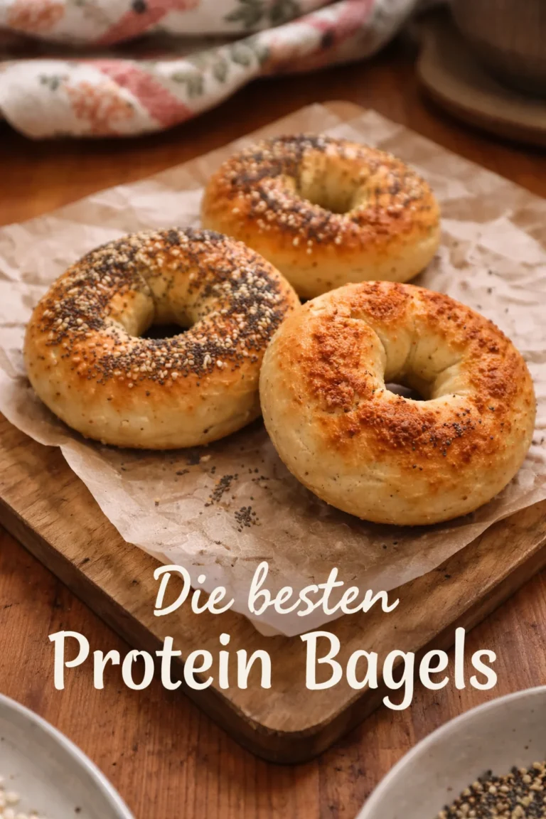 Leckere Protein Bagels mit hohen Eiweißgehalt und gesunden Zutaten.