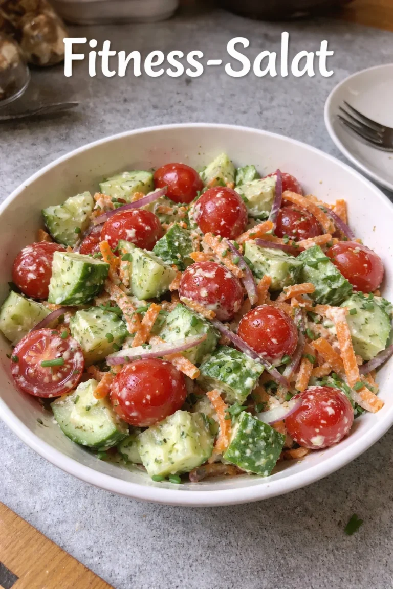 Gesunder Fitness-Salat voller Nährstoffe und Geschmack als Teil einer gesunden Ernährung.