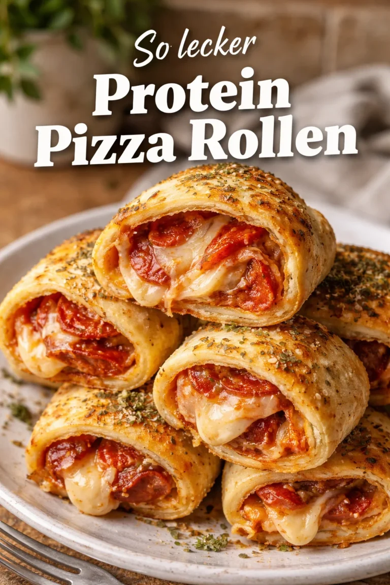 Hohe Protein Pepperoni Pizza Rollen für eine gesunde Ernährung