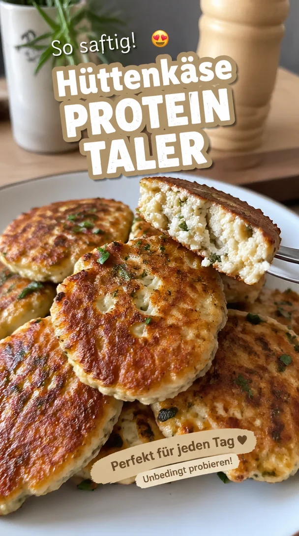 Hüttenkäse Protein Taler – leichter Snack für jede Gelegenheit.