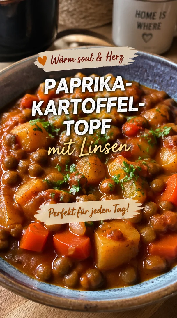 Paprika-Kartoffel-Topf mit Linsen: schnelles und gesundes Rezept für den Alltag
