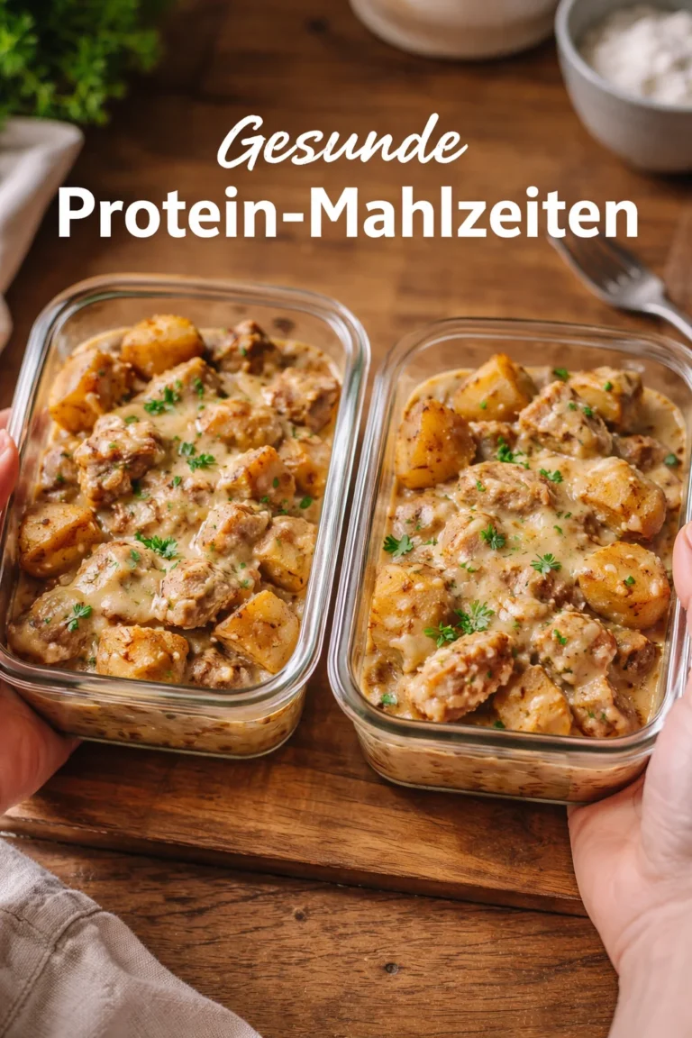Zubereitung von proteinreichen Mahlzeiten für gesunde Ernährung