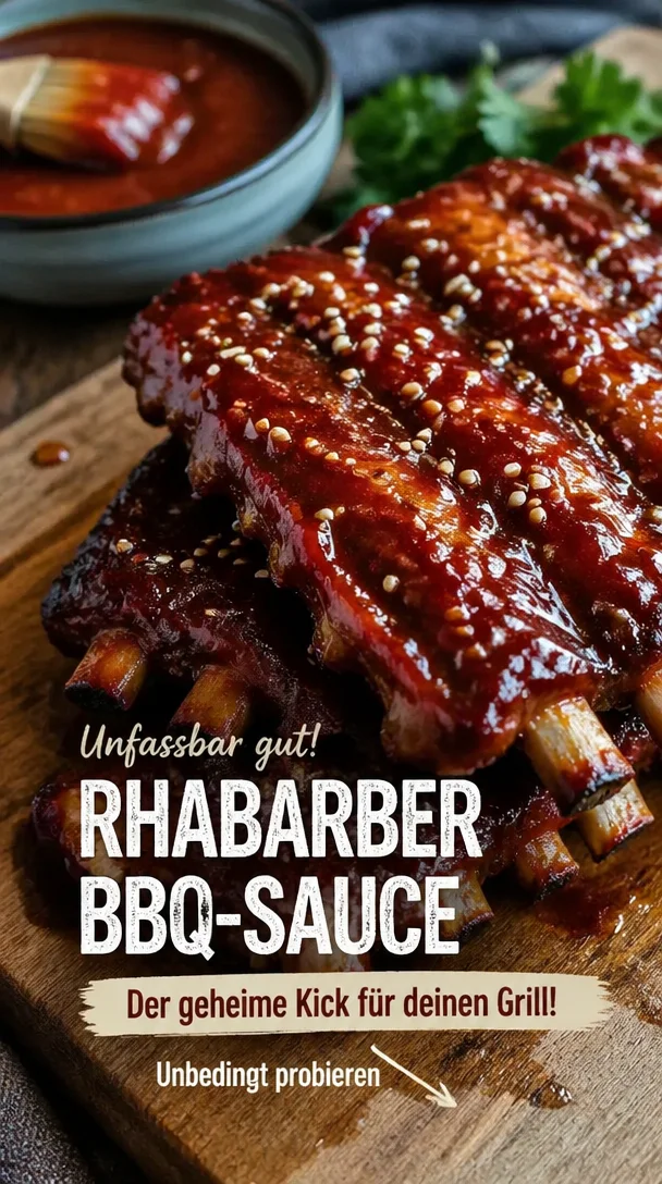 Rhabarber BBQ-Sauce für Grillsommer