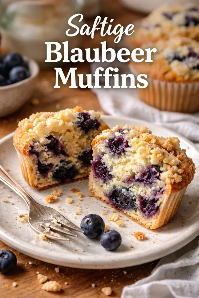 Saftige Blaubeer-Muffins frisch aus dem Ofen