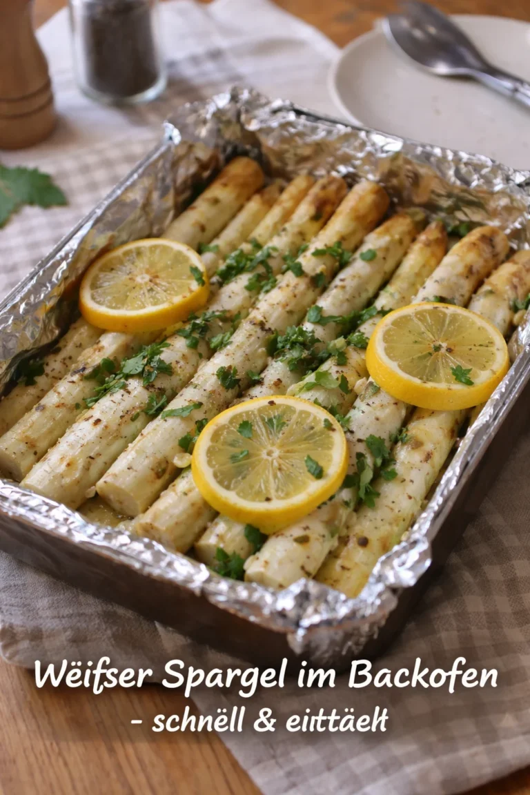 Weißer Spargel im Backofen, schnell und einfach zubereitet