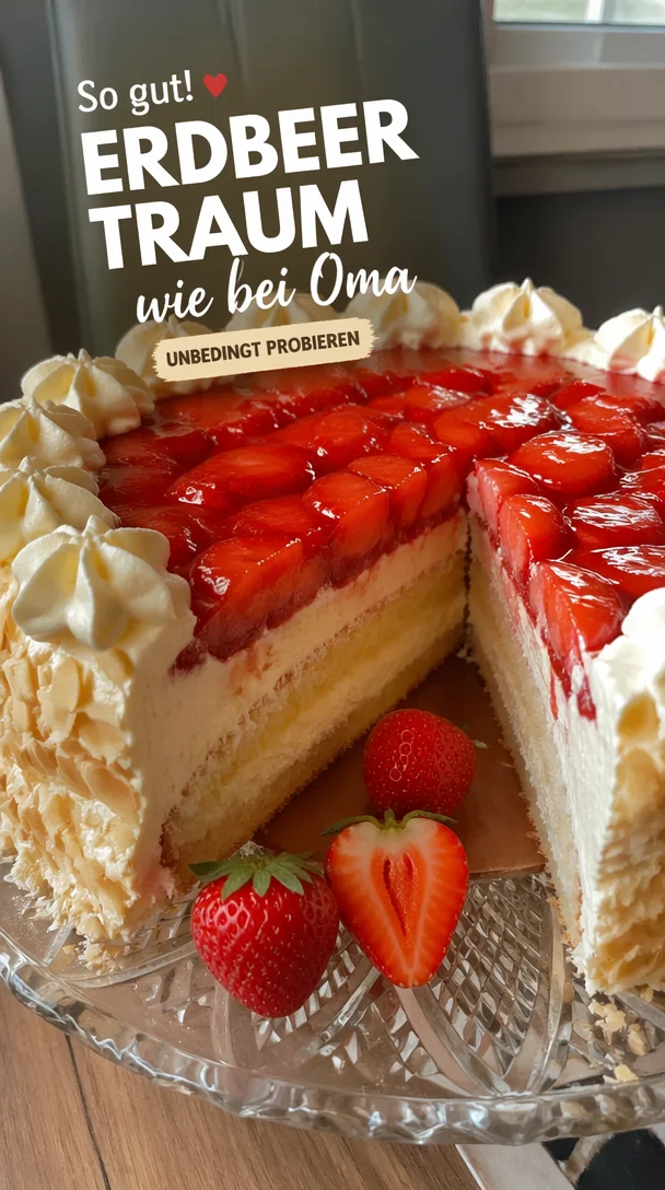 Weltbestes Erdbeerkuchen Rezept mit frischen Erdbeeren und köstlichem Teig.