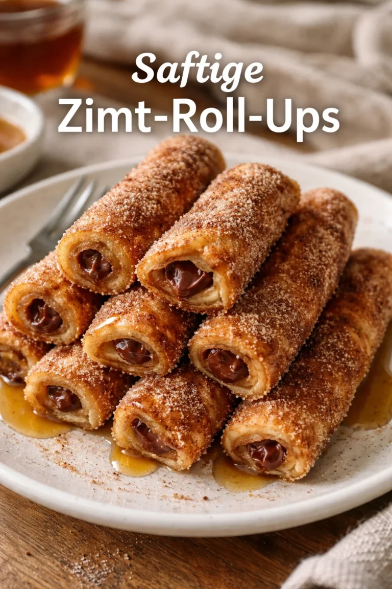 Zimt Französische Toast Roll-Ups auf einem Teller serviert