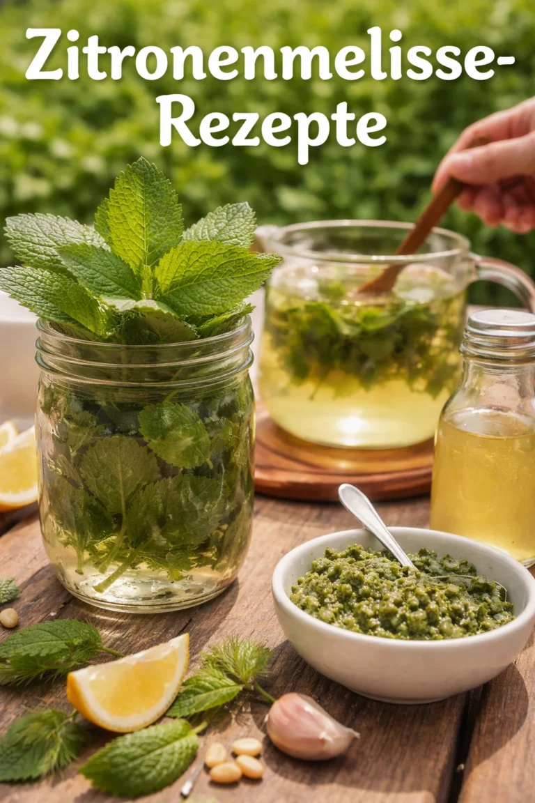 Verschiedene Zitronenmelisse-Rezepte für gesunde Gerichte und Getränke