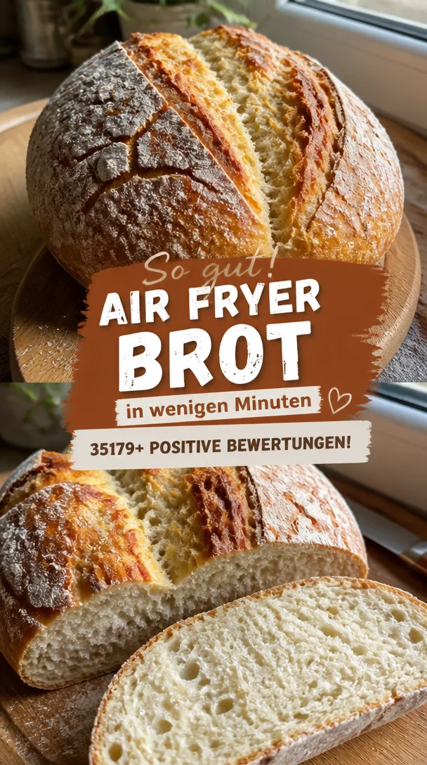 Leckeres selbstgemachtes Brot aus der Heißluftfritteuse