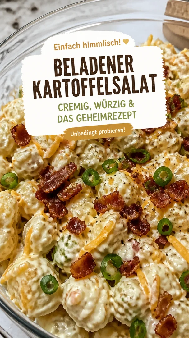 Beladener Kartoffelsalat: cremig, w&uuml;rzig & das Geheimrezept