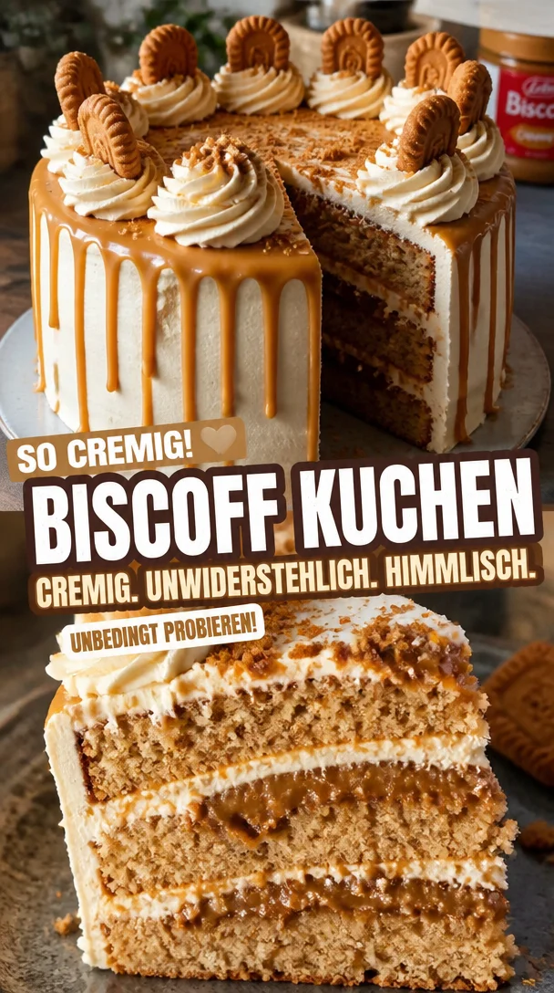 Biscoff Cookie Butter Kuchen, cremig und unwiderstehlich lecker