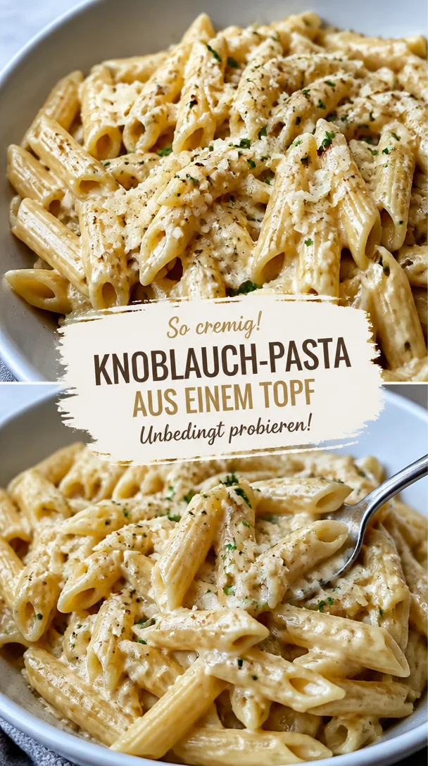 Cremige Knoblauch-Pasta aus einem Topf &ndash; schnell & k&ouml;stlich