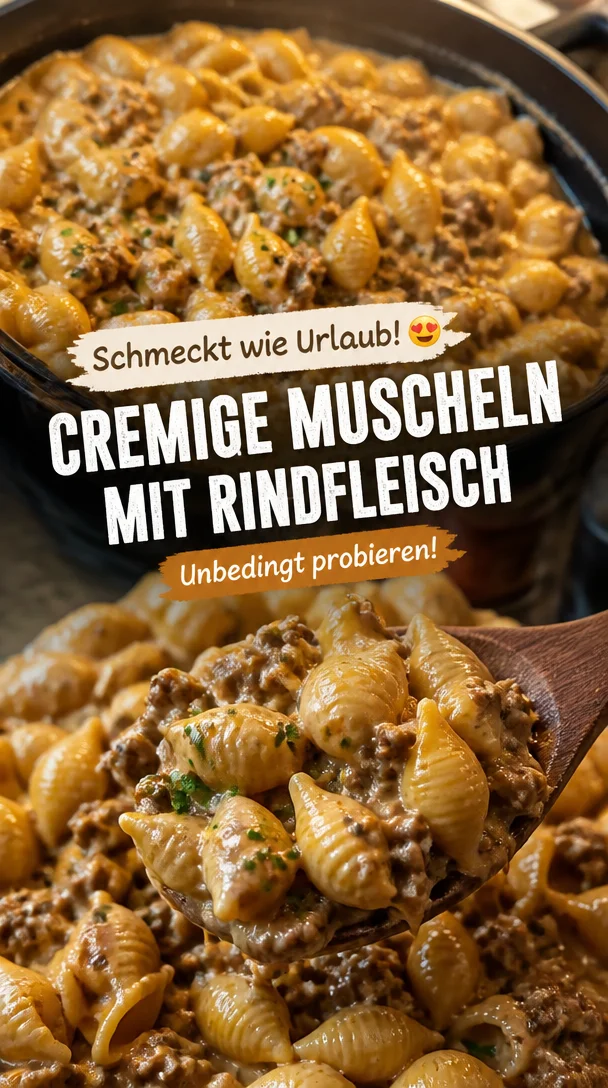 Cremige Rindfleisch und Muscheln: Verf&uuml;hrerisches Meeresgericht