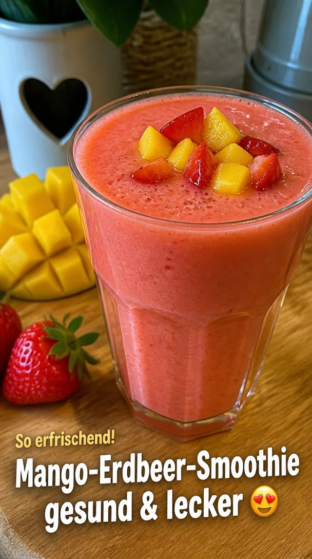 Frischer Mango-Erdbeer-Smoothie: gesund und lecker genie&szlig;en