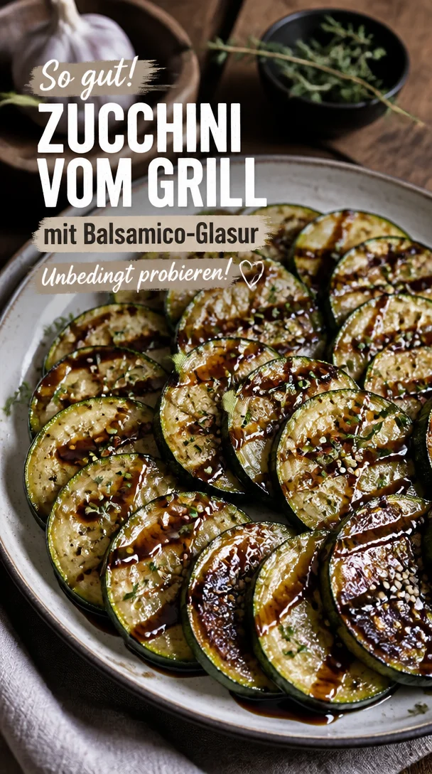 Gegrillte Zucchini mit Balsamico-Glasur &ndash; Einfach k&ouml;stlich