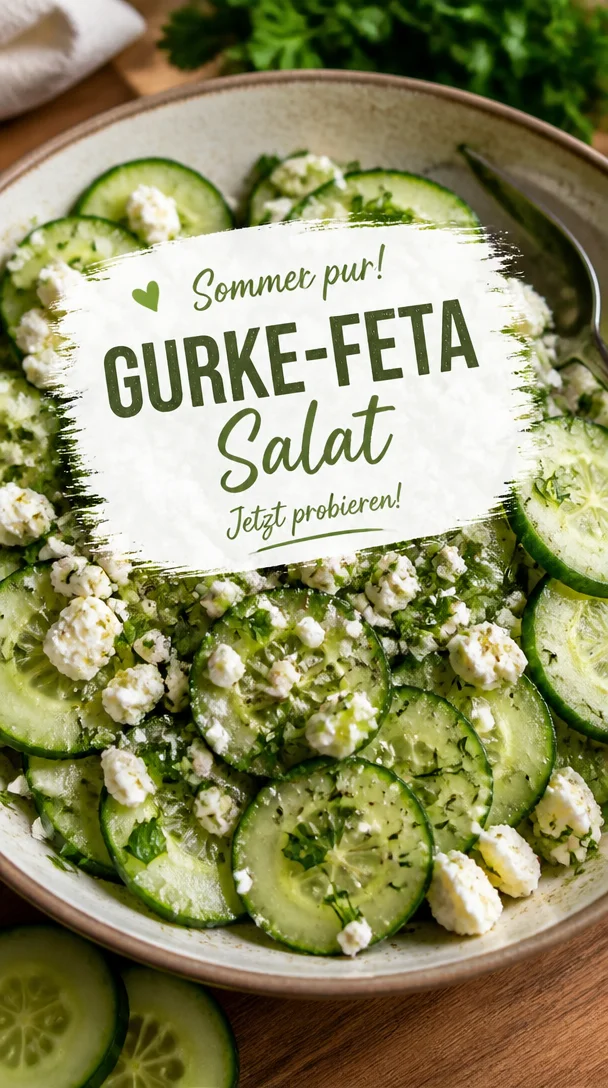 Erfrischender Gurke-Feta-Salat als sommerliche Dish