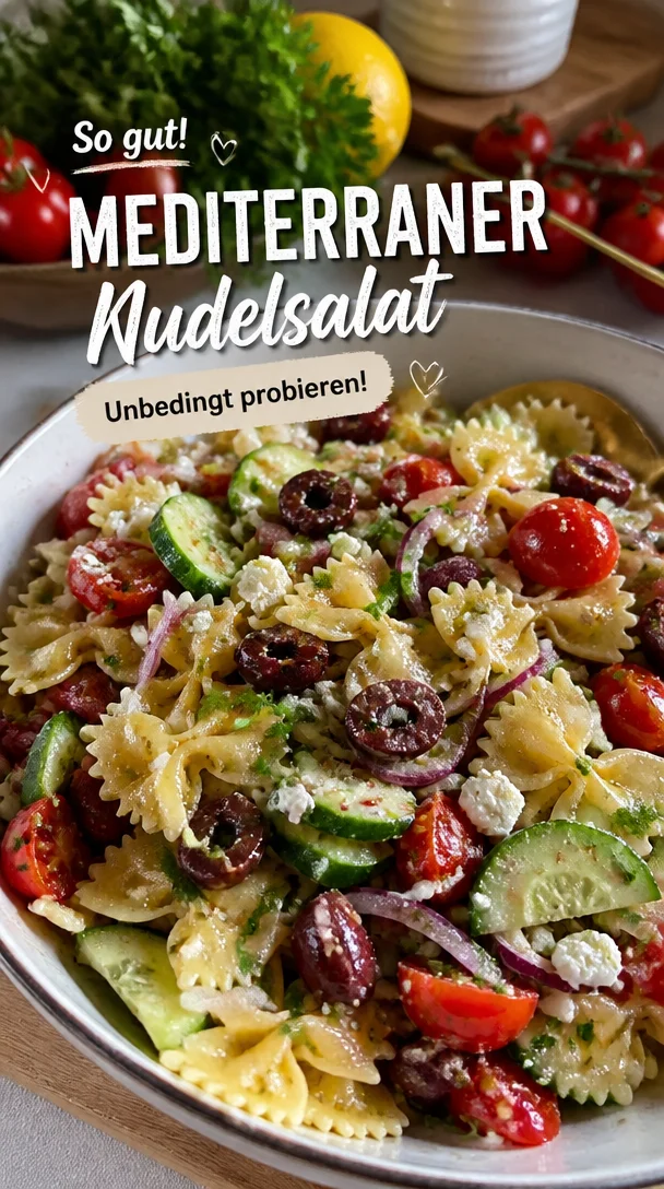 Irresistible Mediterranean Pasta Salad - moanaskitchen