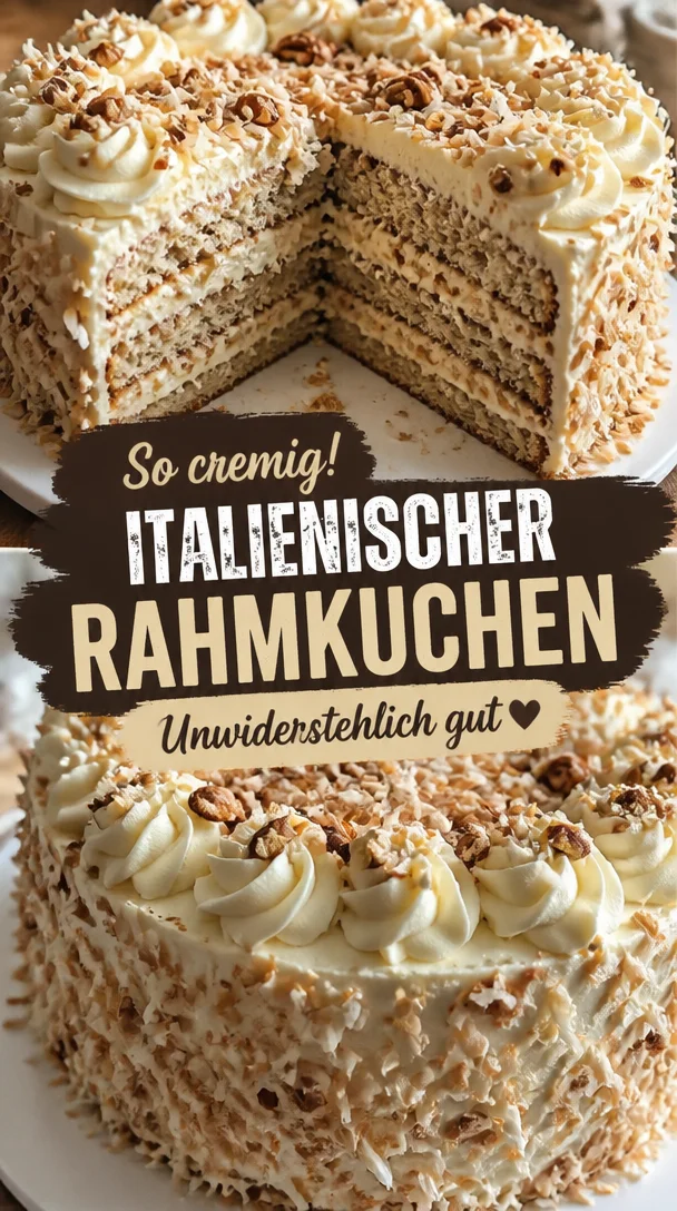 Italienischer Rahmkuchen – cremig und lecker, ideal für dessertliebhaber.