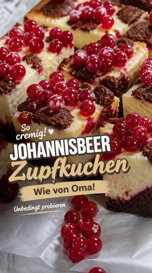 Unwiderstehlicher Johannisbeer-Käsekuchen - russischer Zupfkuchen mit Beeren