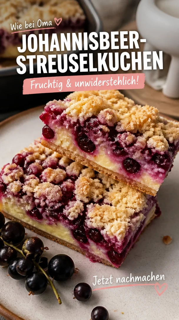 Johannisbeer-Streuselkuchen: Fruchtig und unwiderstehlich