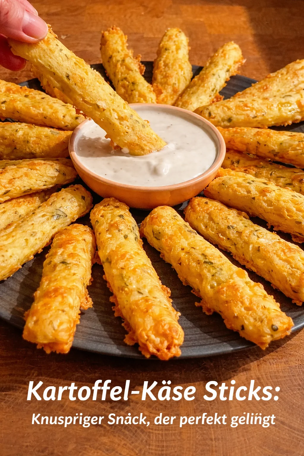 Kartoffel-K&auml;se Sticks: Knuspriger Snack, der perfekt gelingt