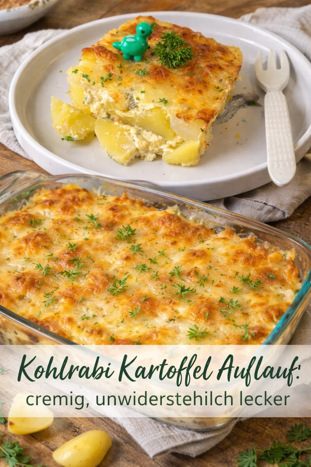 Kohlrabi Kartoffel Auflauf: cremig, unwiderstehlich lecker