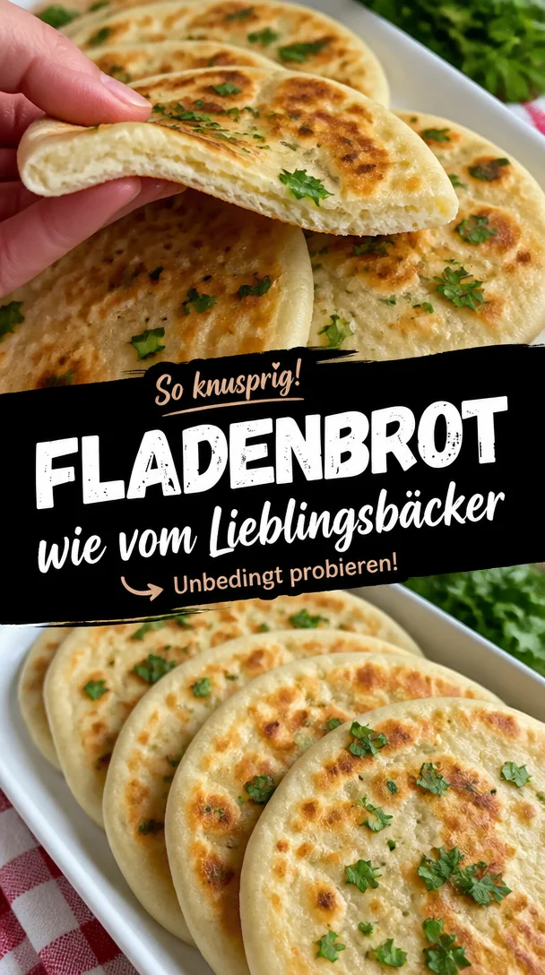 Knuspriges Fladenbrot frisch gebacken auf einem Holzbrett