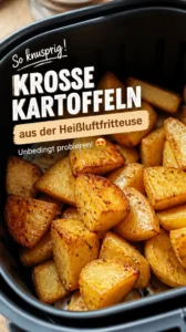 Krosse Kartoffeln aus der Heißluftfritteuse, goldbraun und knusprig zubereitet