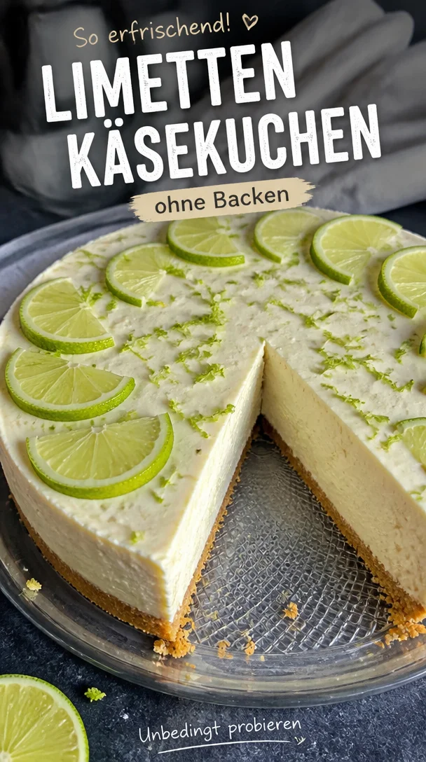 Limettenk&auml;sekuchen ohne Backen
