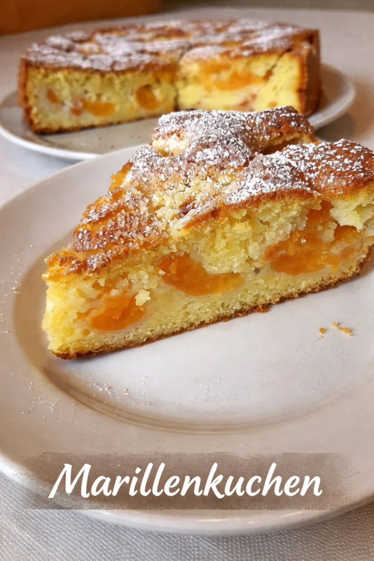 Saftiger Marillenkuchen mit frischen Aprikosen und goldbrauner Kruste