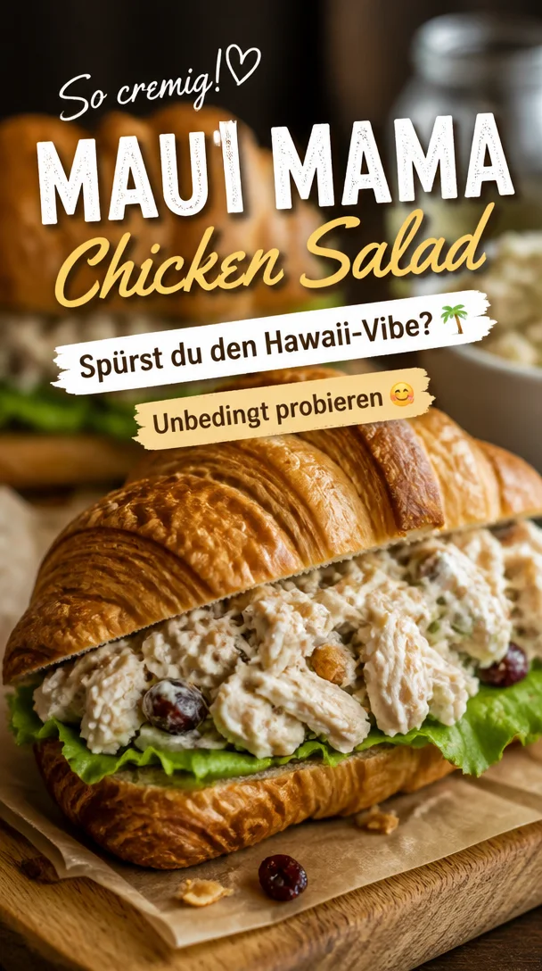 Cremiger Maui Mama Chicken Salad mit frischen Zutaten auf einem Teller