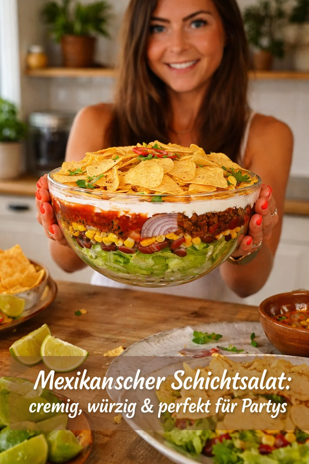 Mexikanischer Schichtsalat: cremig, w&uuml;rzig & perfekt f&uuml;r Partys