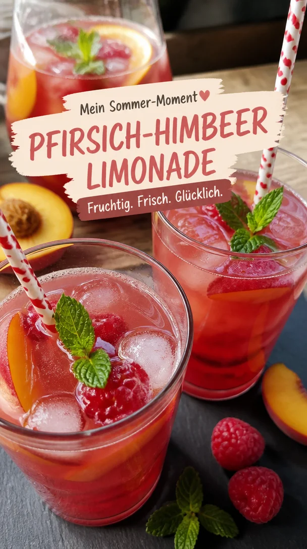 Pfirsich-Himbeer-Limonade: Sommerfrische mit fruchtigem Kick