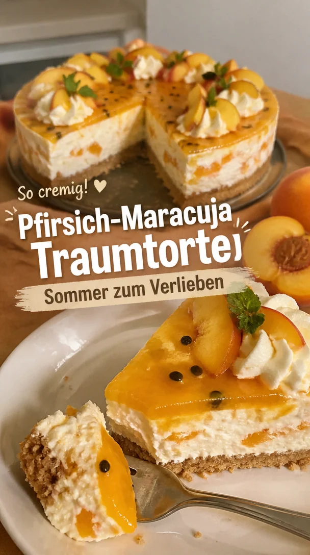 Pfirsich Maracuja Torte: unwiderstehlicher Sommertraum