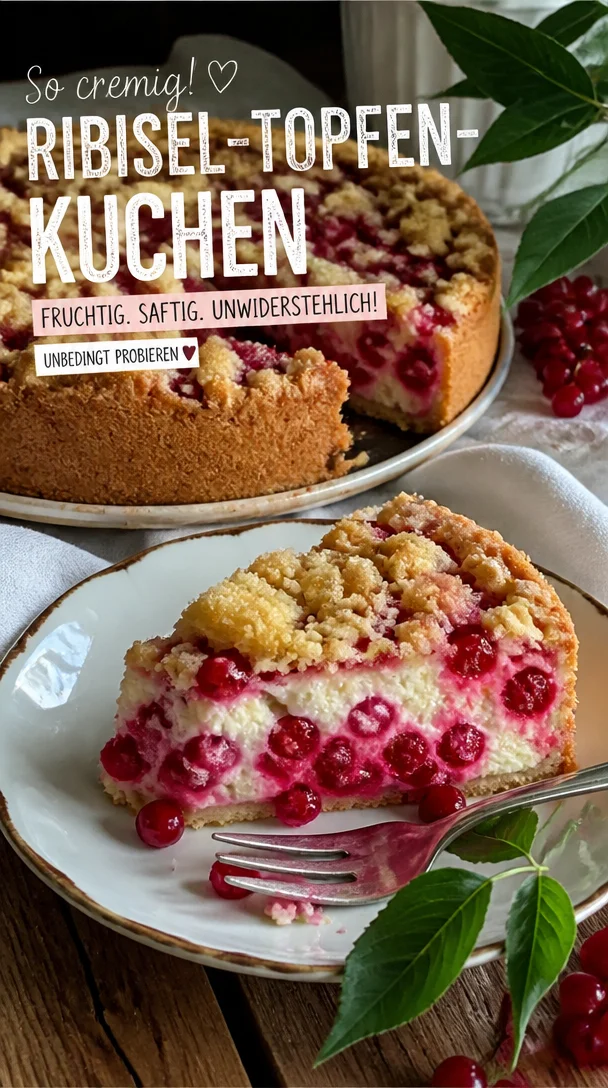 Ribisel-Topfen-Kuchen: cremig, fruchtig und unwiderstehlich