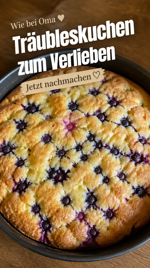 Schwäbischer Träubleskuchen mit frischen Früchten und saftigem Teig