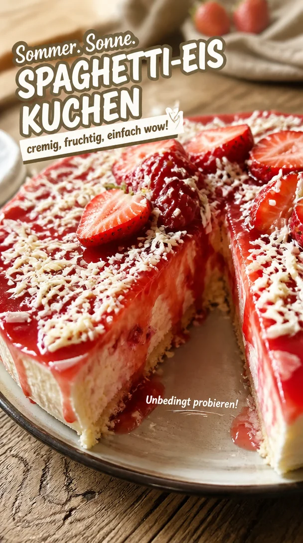 Spaghetti-Eis Kuchen – das perfekte cremige Dessert für besondere Anlässe