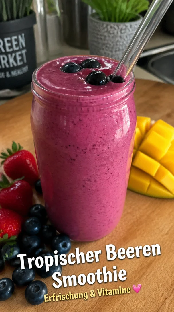 Tropischer Beeren Smoothie: Erfrischung pur und Vitamine