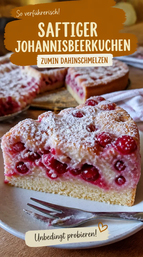Verführerischer Johannisbeerkuchen mit saftigen Johannisbeeren