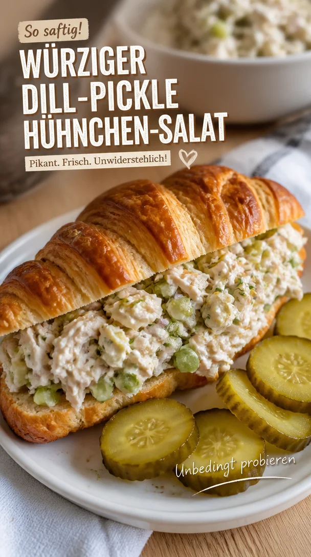 Würziger Dill-Pickle-Hühnchen-Salat: Saftig & pikant genießen