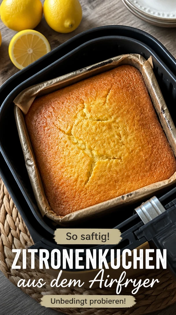 Zitroniger Kuchen im Airfryer - einfach lecker und saftig