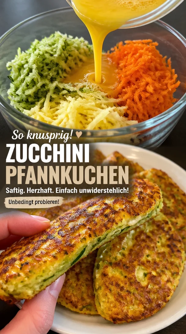 Zucchini Pfannkuchen: knusprig saftig &ndash; einfach lecker