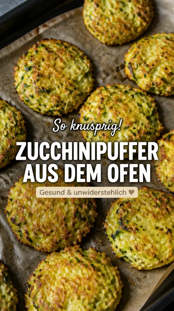 Zucchinipuffer aus dem Ofen - knusprig, gesund und lecker
