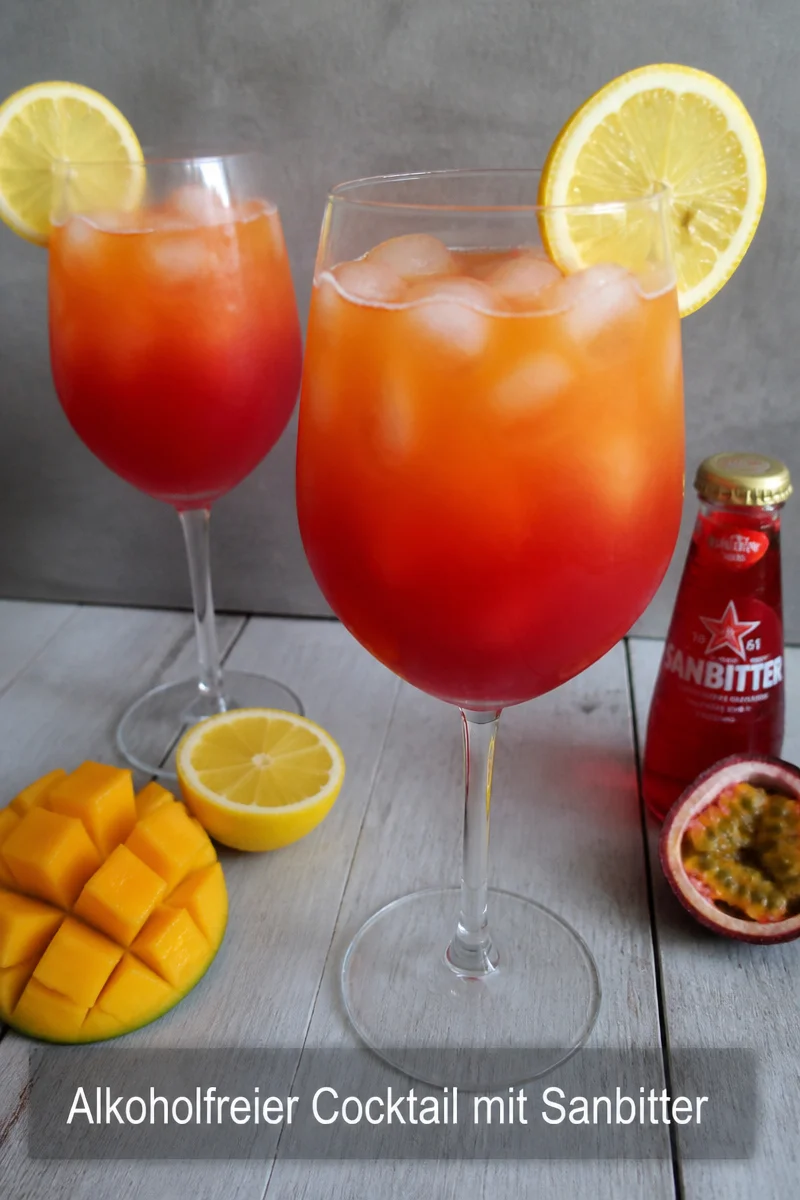 Alkoholfreier Cocktail mit Sanbitter