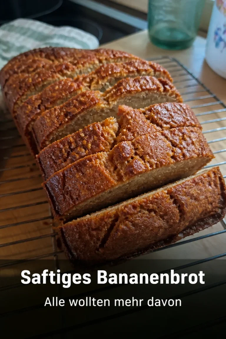 Bananenbrot frisch gebacken in der Heißluftfritteuse