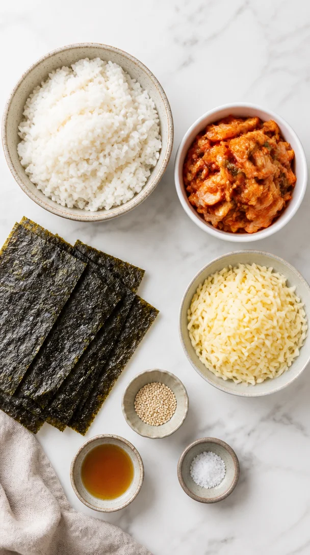 Cheese Kimchi Kimbap