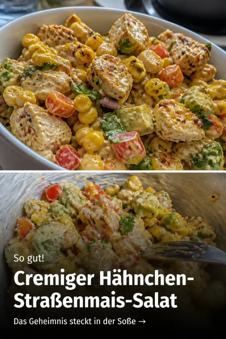 Cremiger Hähnchen-Straßenmais-Salat mit frischen Zutaten