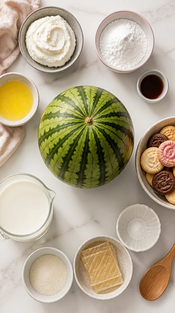 Cremiger Wassermelonen Kuchen ohne Backen